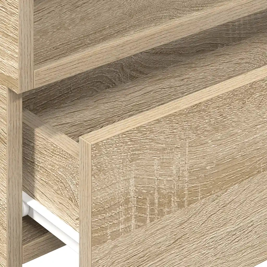 Comodino a Muro-Tavolino da notte sospeso Rovere Sonoma 45x26x28,5 cm