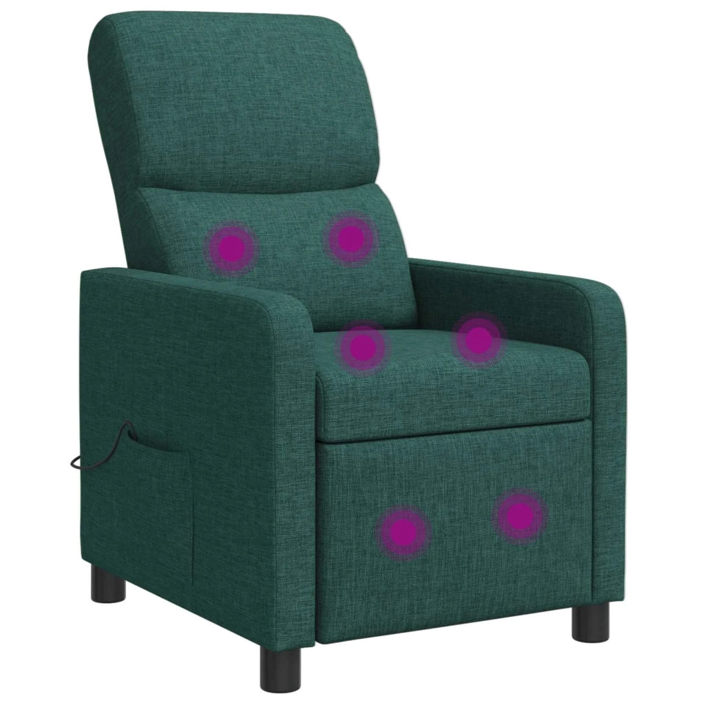 Divano Sedia-Poltrona Massaggiante Verde Scuro Tessuto 520850
