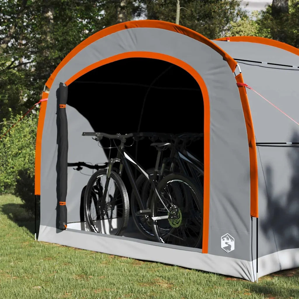 vidaXL Tenda Grigio e arancione 268 x 240 x 191 cm Poliestere