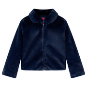 Cappotto per Bambini in Pelliccia Sintetica Blu Marino 128cod mxl 132077