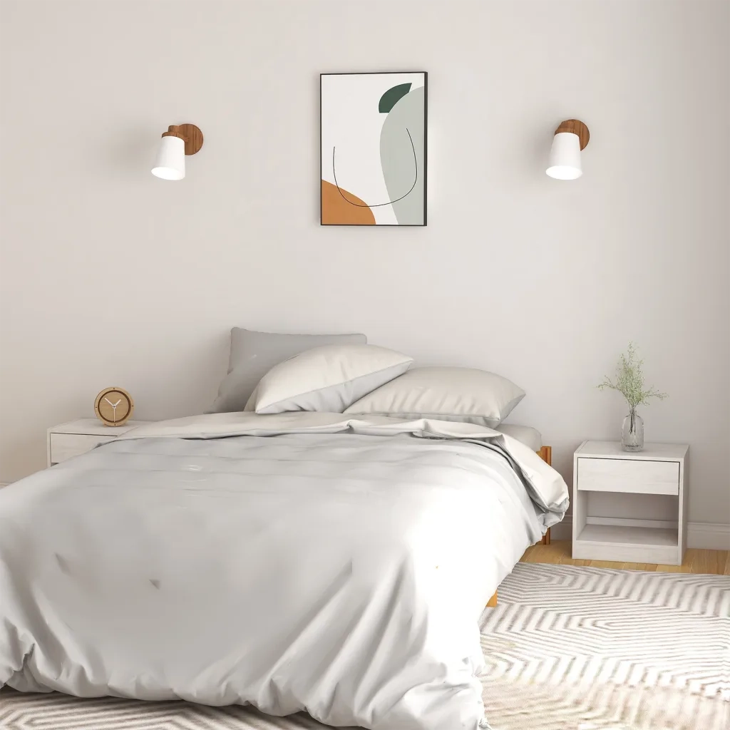 Comodini 2 pz Bianchi 40x31x40 cm in Legno Massello di Pino cod mxl 30877
