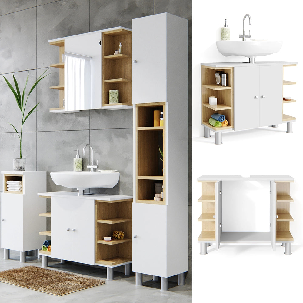 Vicco Mobile sottolavabo per bagno Bianco 79.6 x 64 cm