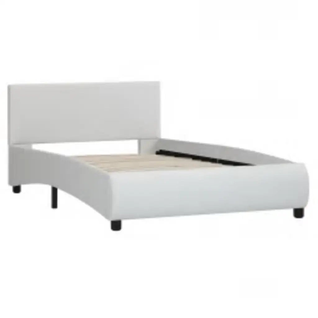 Giroletto con LED senza Materasso Bianco in Similpelle 90x200cm