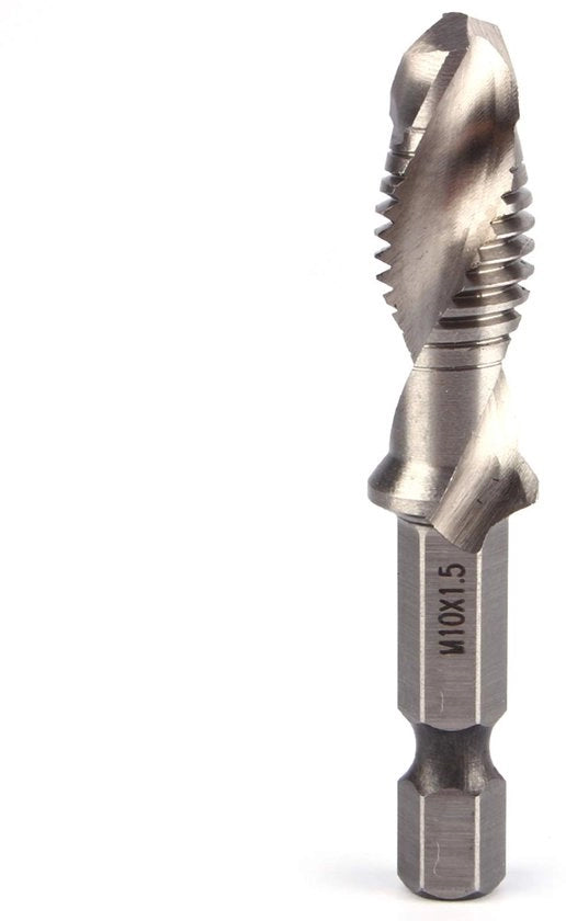Set di attrezzi per fori e file a filo HSS - precisione ottimale - morsetto a 6 mm in acciaio - ideale per uso professionale - adatto per lavori su metallo.