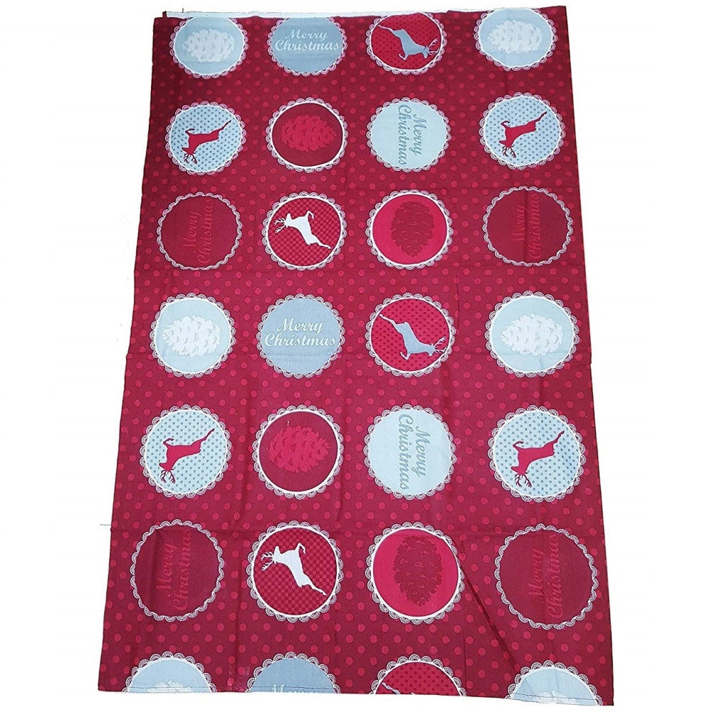 Trade Shop - Tovaglia 6 Persone Rosso Renna Pois Christmas Tavola Natale 130x170cm Natalizia -