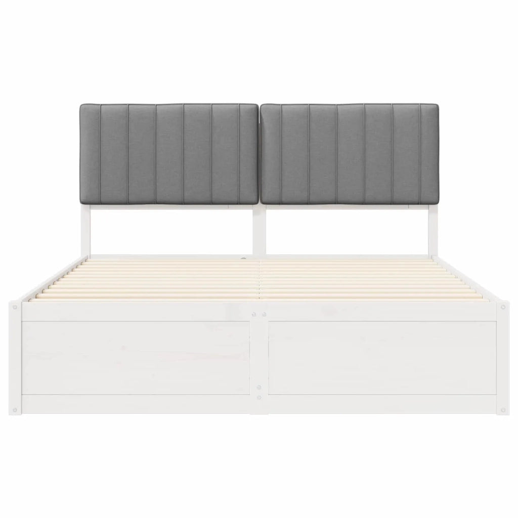 Letto con Testiera Rivestita Grigio chiaro 150 x 200 cm 3398228