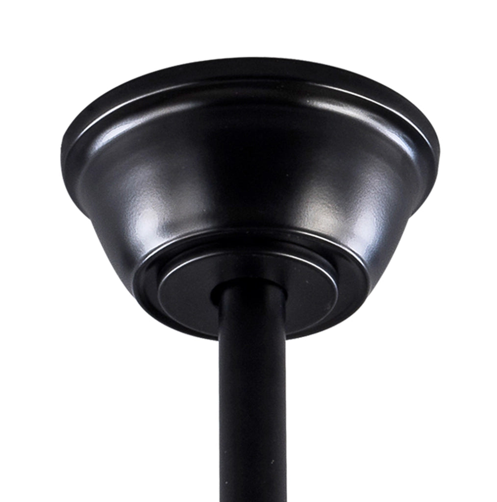 Ventilatore da soffitto 60 pollici con LED dimmerabile e telecomando, legno massello noce e nero