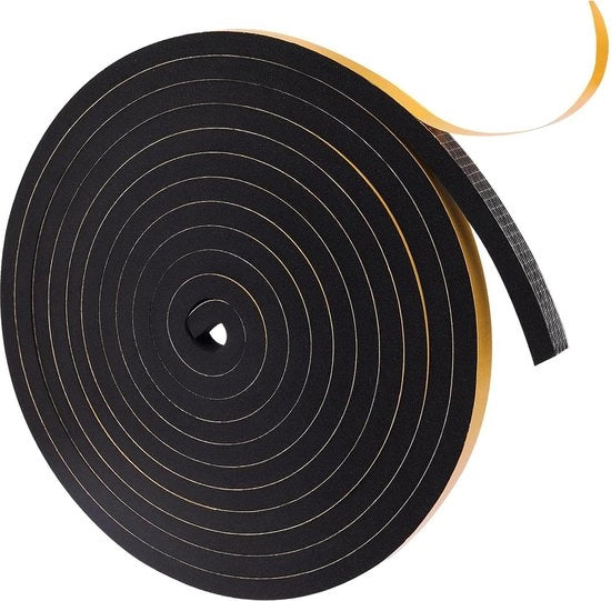 Tape afdichting autoadesivo - 12 mm x 10 mm - Isolante acustico - 5 m lungo - 1 rotolo