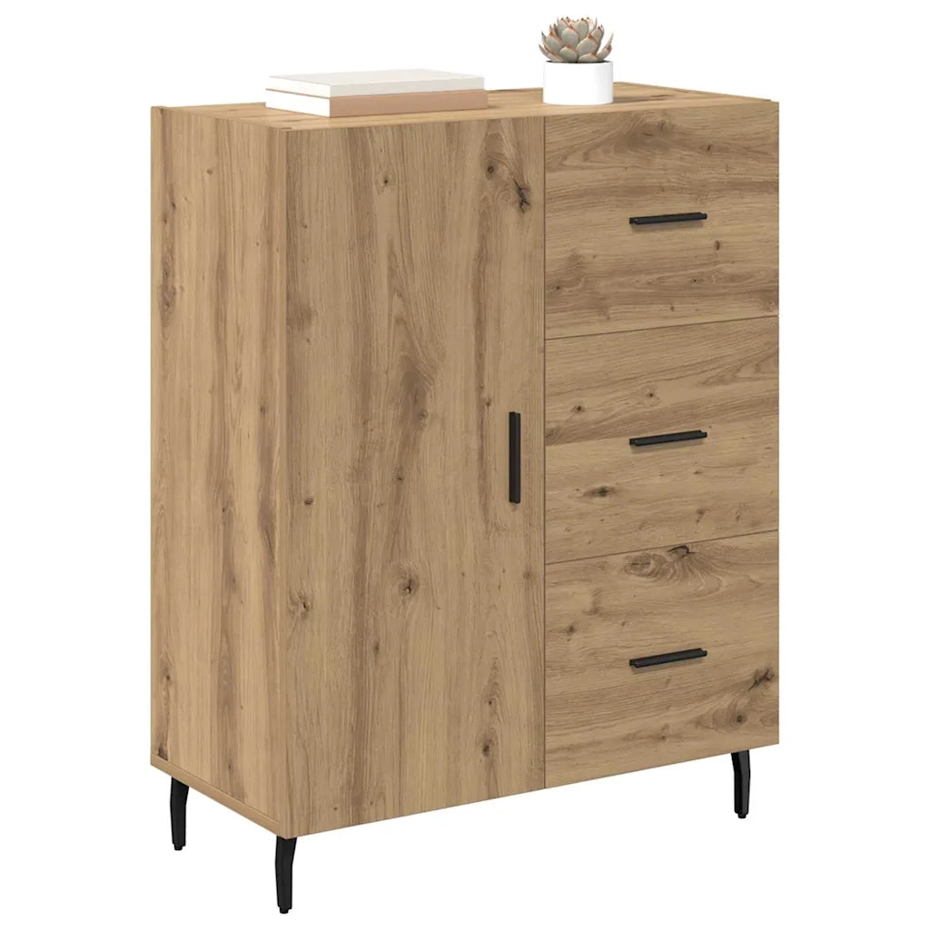 Credenza con Cassetto-Buffet-Armadio da cucina Rovere artigianale 69,5 x 34 x 90 cm 752124