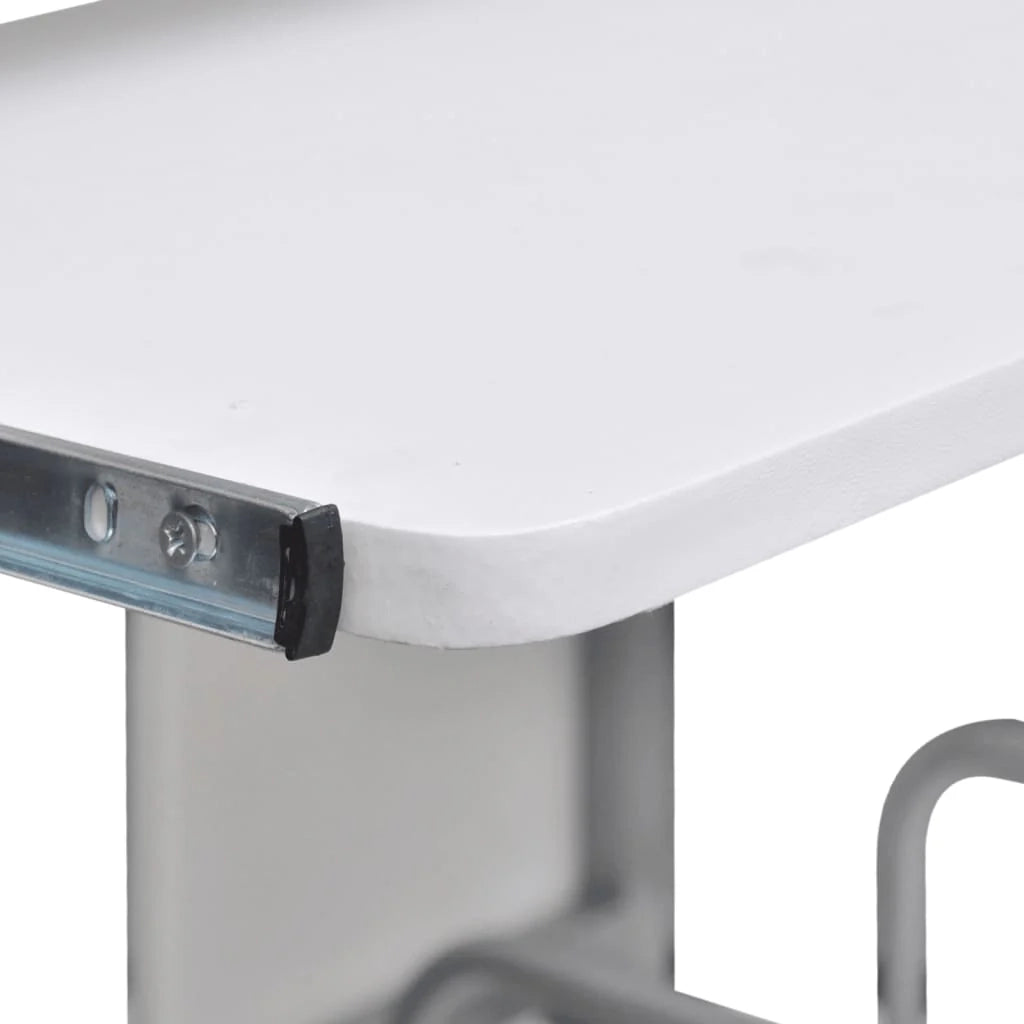 Scrivania per computer postazione di lavoro mobile per computer scrivania per studio 110 x 52 x 88,5 cm legno ingegnerizzato bianco 02_0023710