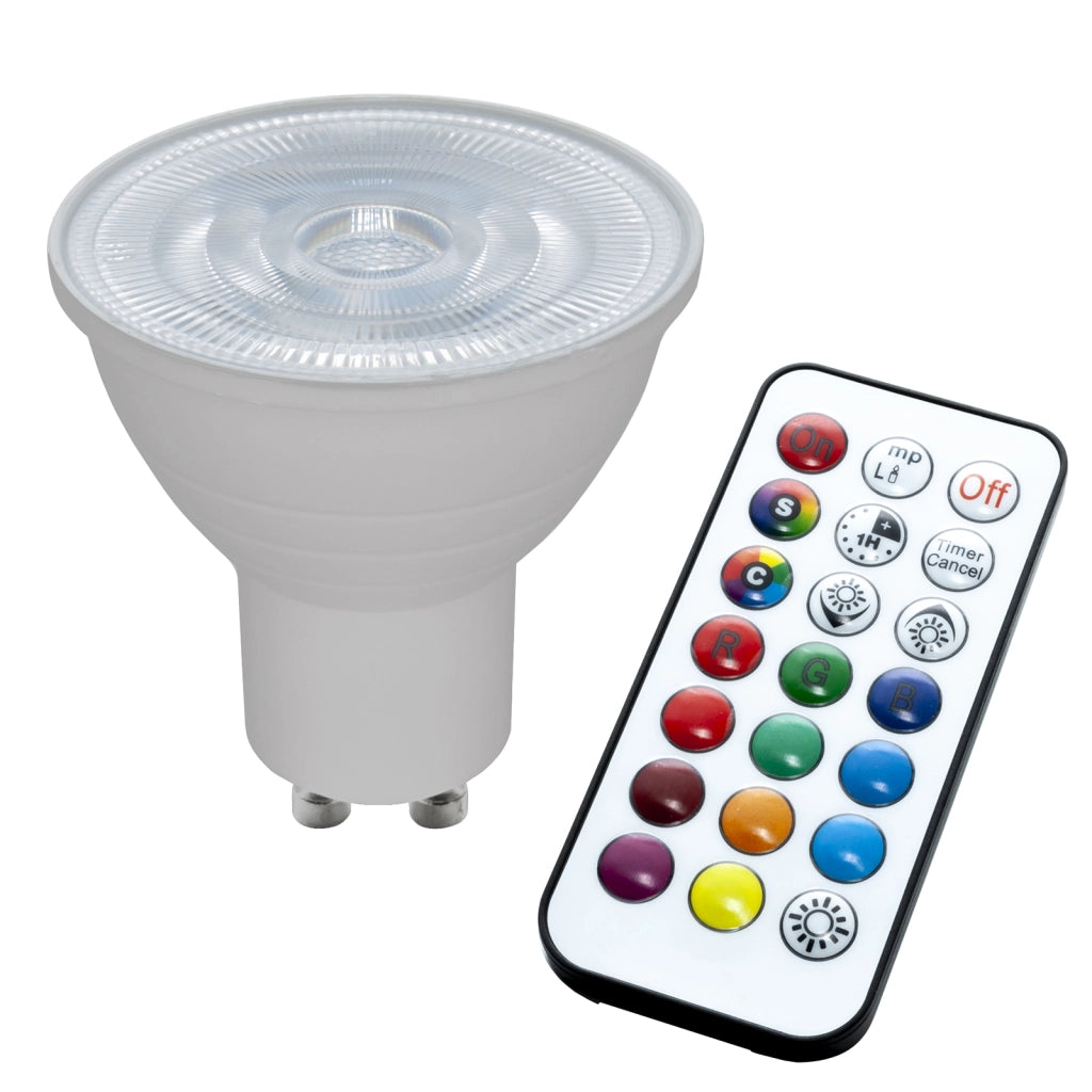 Faretto tondo LED GU10 multicolore effetto vetro specchiato incasso 6cm 230V cromoterapia LUCE RGBW+6000K