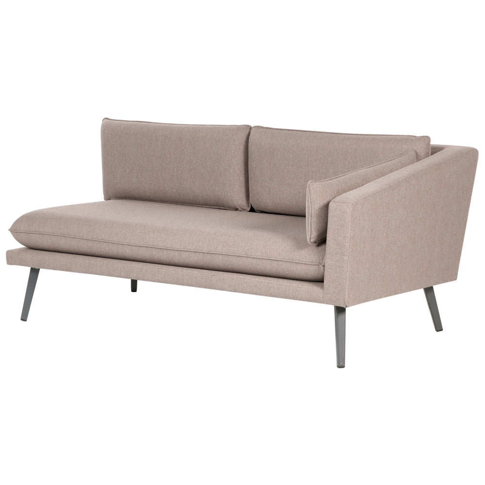 Divano angolare da esterno beige Poliestere Rivestito 5 Posti Divano da giardino Resistente all'acqua UV Design Moderno