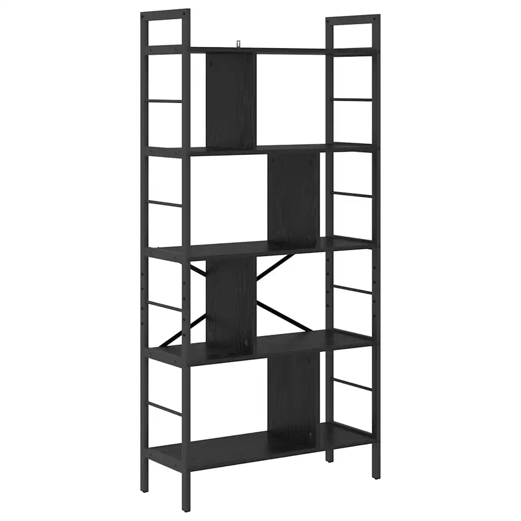 Libreria Rovere Nero 75 x 30 x 156 cm Legno multistrato 883958