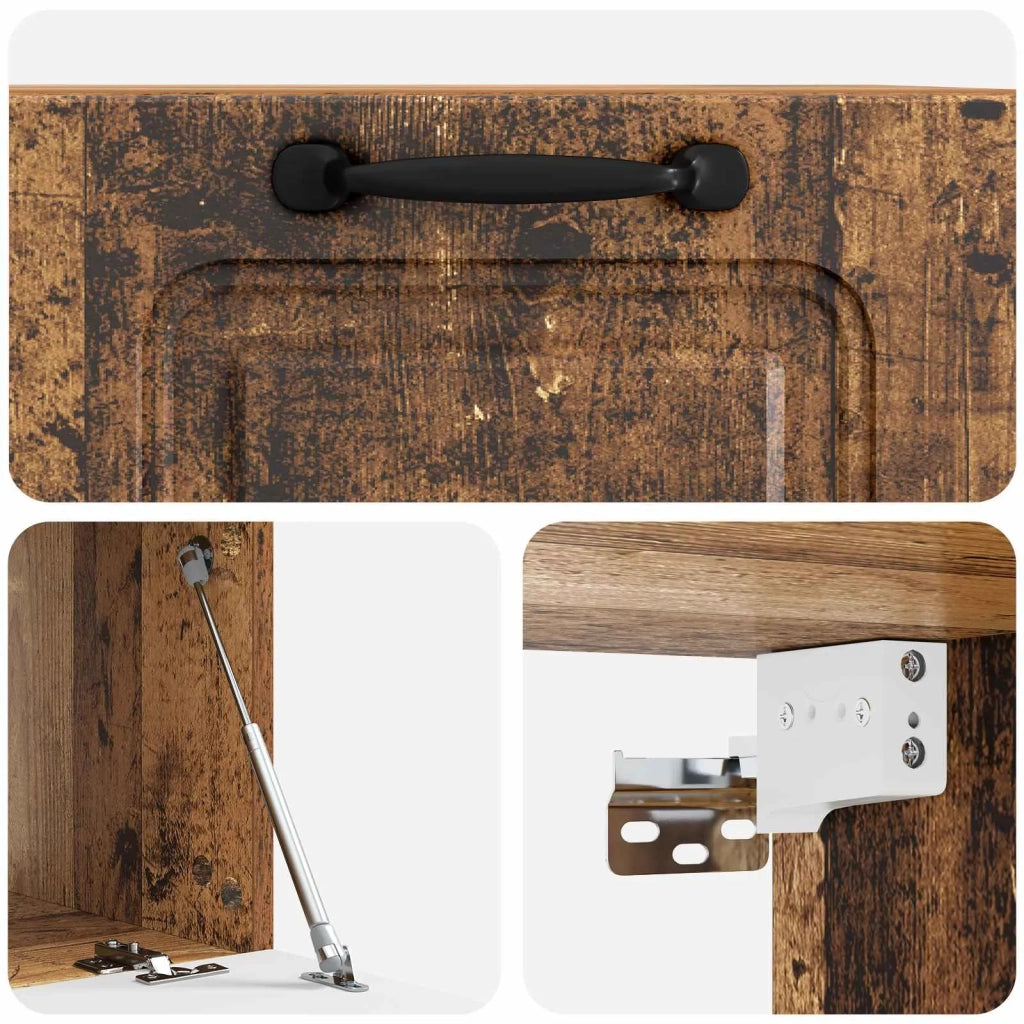Mobile Porta TV da Muro Legno antico 59,5 x 41 x 30 cm 899363