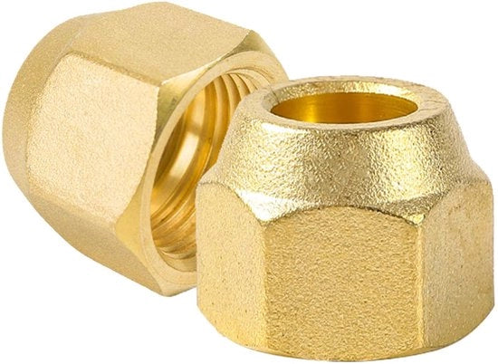 Fermo per Air Conditioning 5/8 pollici - 2 pezzi - Ottone - Larghezza di testa a 6 facce 20,38 mm - Diametro interno 15,88 mm