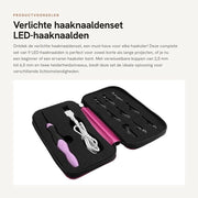 Set di ago LED con 9 punte intercambiabili - Ideale per progetti di maglia - Perfetto per donne creative - Adatto per lavori di maglia e crochet - 9 punte intercambiabili