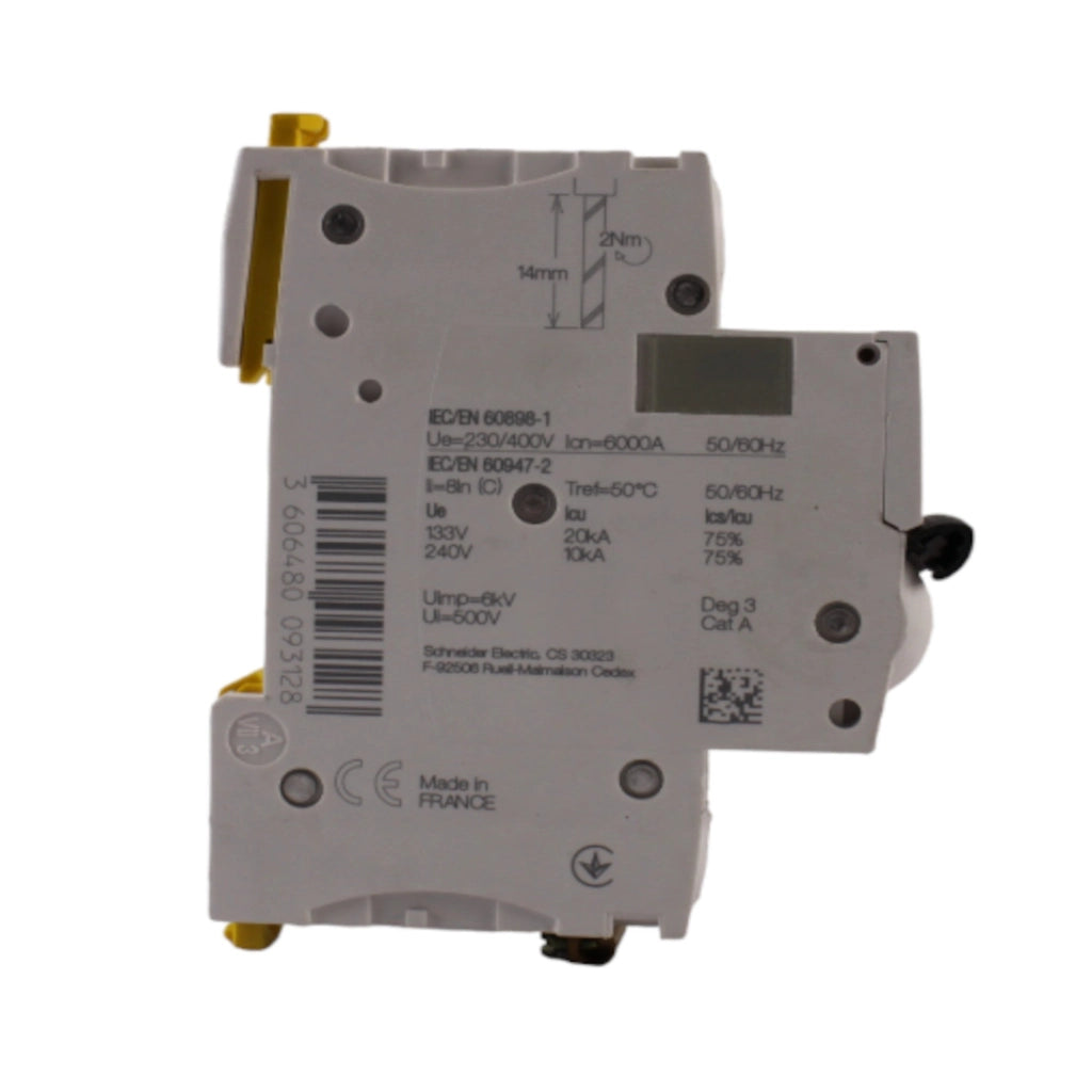 Interruttore magnetotermico 1 polo 6KA 1 modulo 6A curva C SCHNEIDER