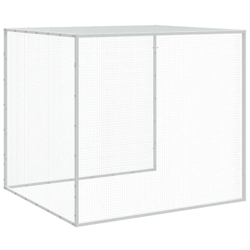 Gabbia Polli con Tetto Antracite 403x98x90 cm Acciaio Zincato 3189040