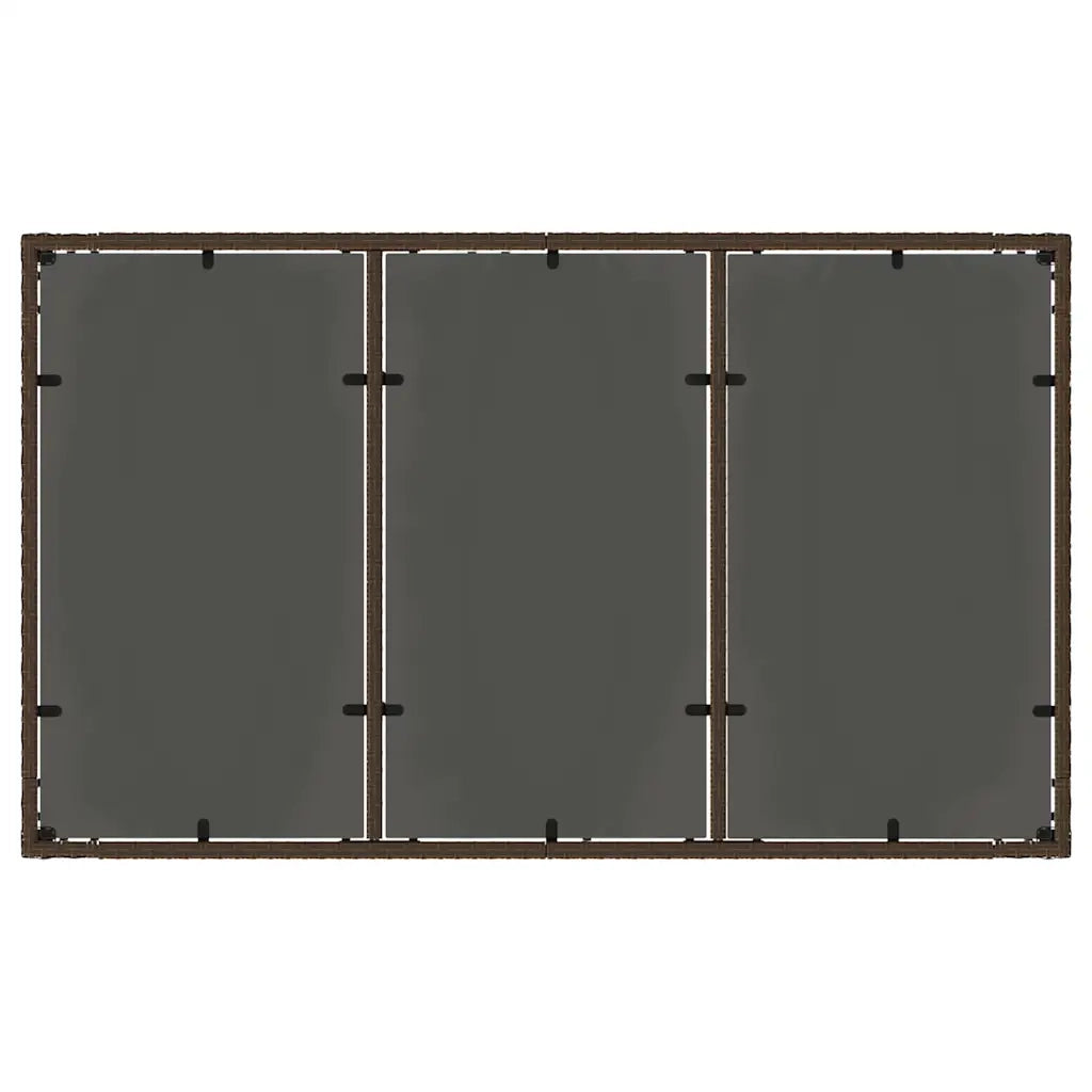 Set da Pranzo per Giardino 5 pcs Marrone polyrattan 3334865