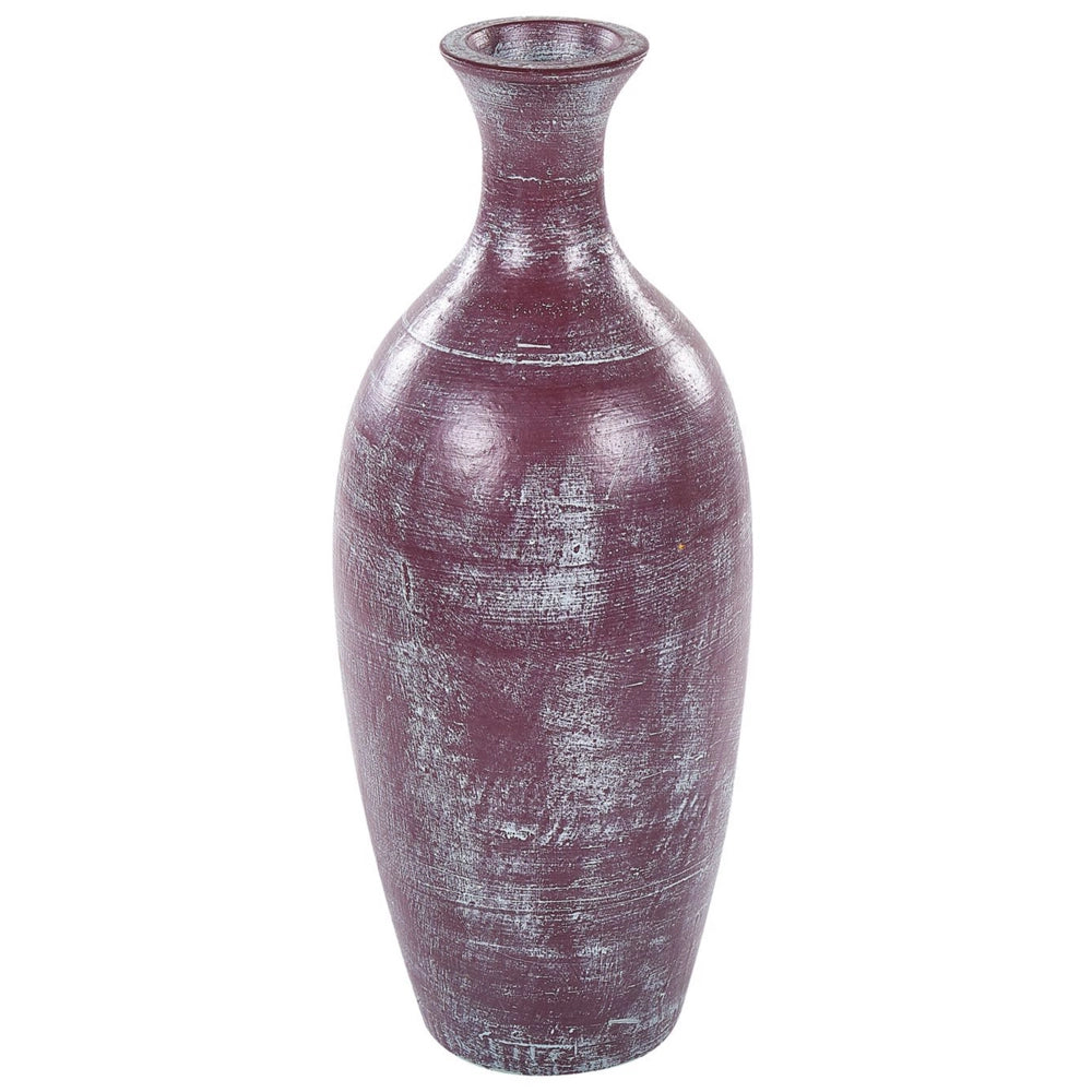 Vaso da fiori in terracotta marrone 57 cm stile invecchiato soggiorno camera da letto