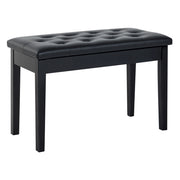 Sgabello con cassetto imbottito ¨C zephmum ¨C nero in tessuto similpelle