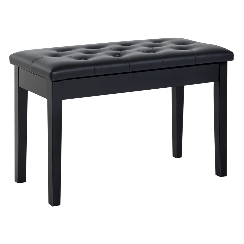 Sgabello con cassetto imbottito ¨C zephmum ¨C nero in tessuto similpelle