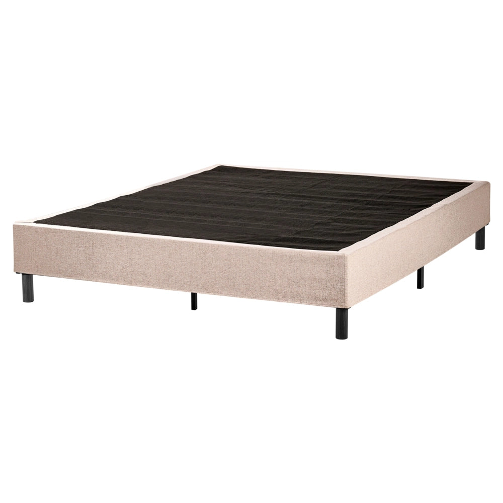 Letto matrimoniale con testiera Materasso a molle insacchettate 160 x 200 cm Beige camera da letto
