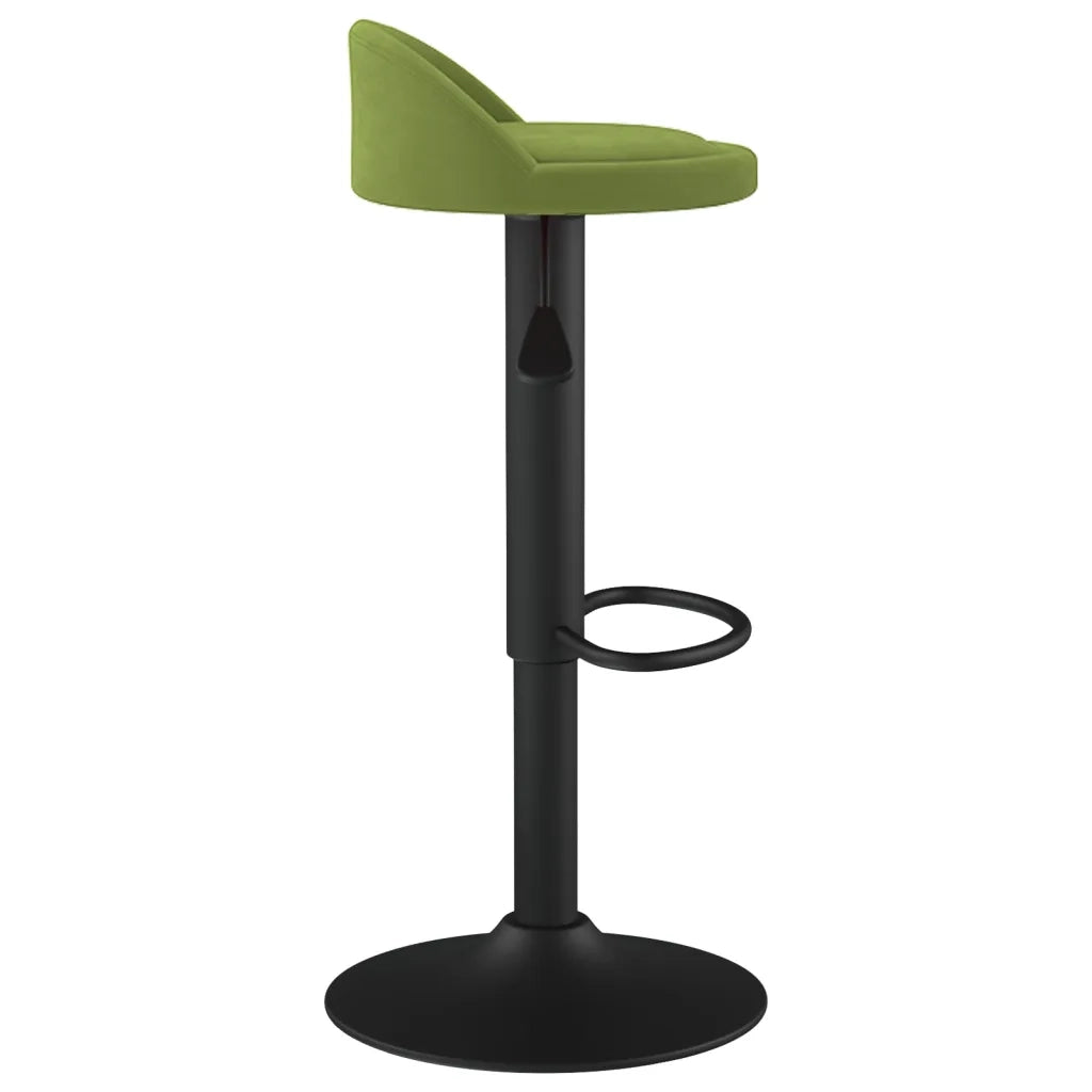 vidaXL Sgabelli da Bar 2 pz Verde Chiaro in Velluto