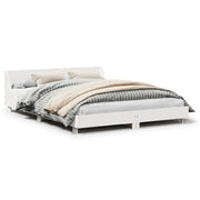 Letto matrimoniale | Letto per adulti | Letto senza Materasso Bianco 150x200 cm Legno Massello di Pino