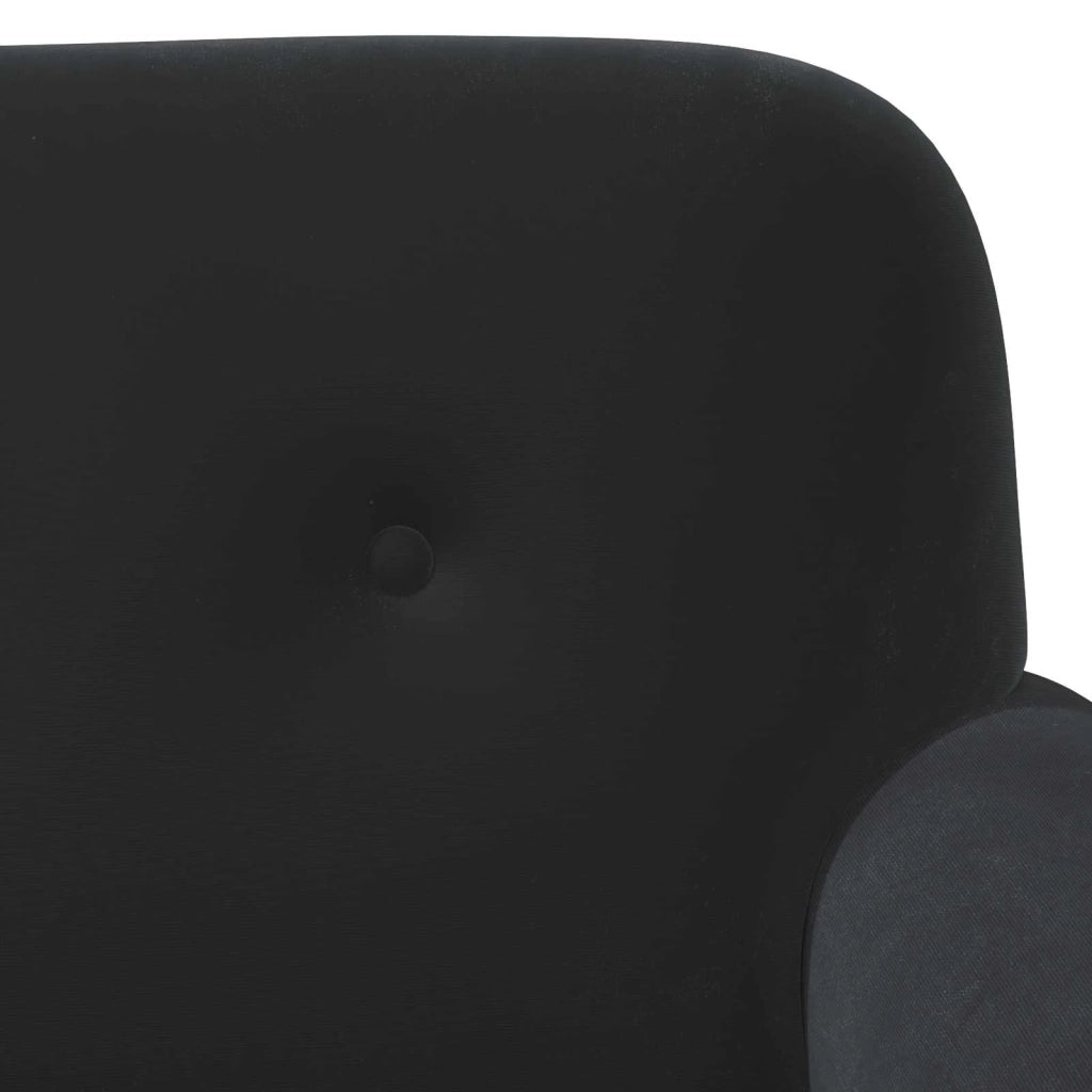 Loveseat con bottoni imbottiti Nero 120 x 66 x 78 cm 42041834