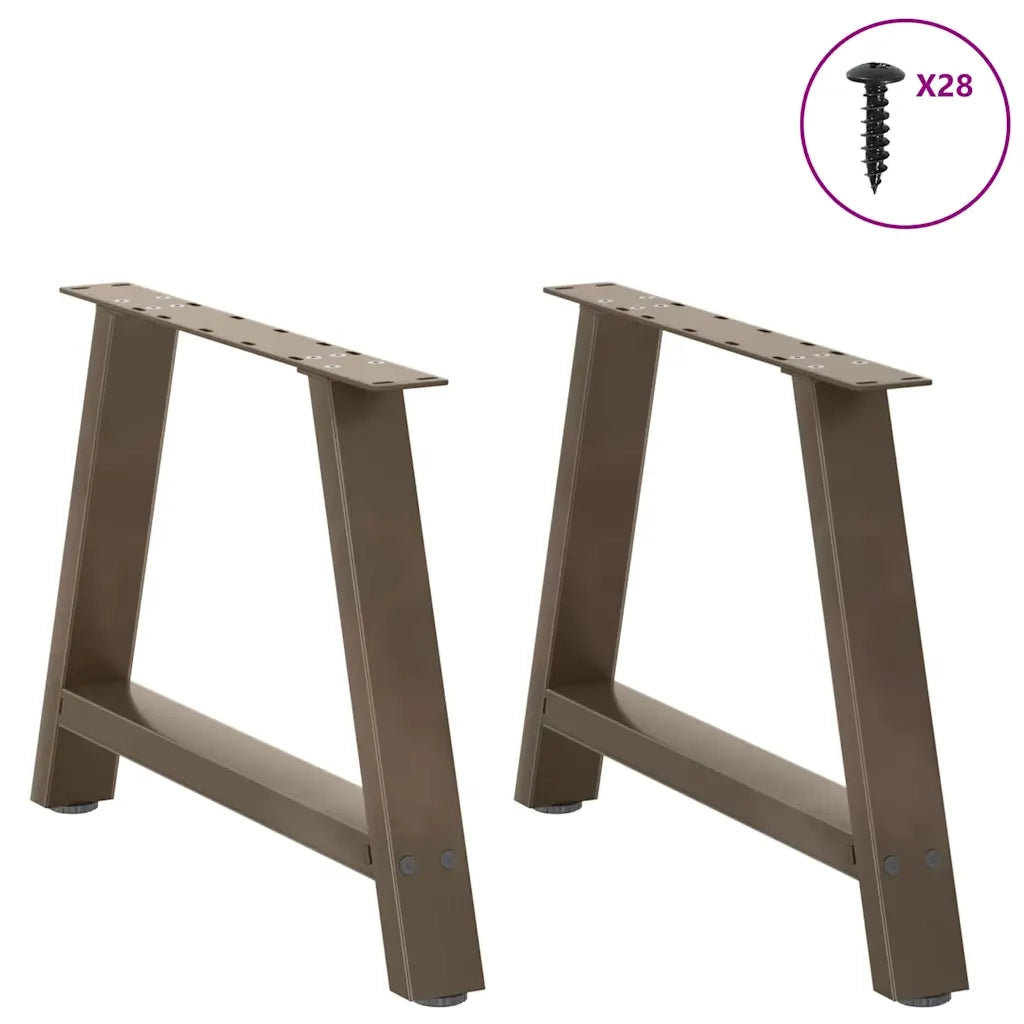 Gambe per Tavolino da Caffè a Forma di A 2 pz 60x(42-43) cm Acciaio 4012839