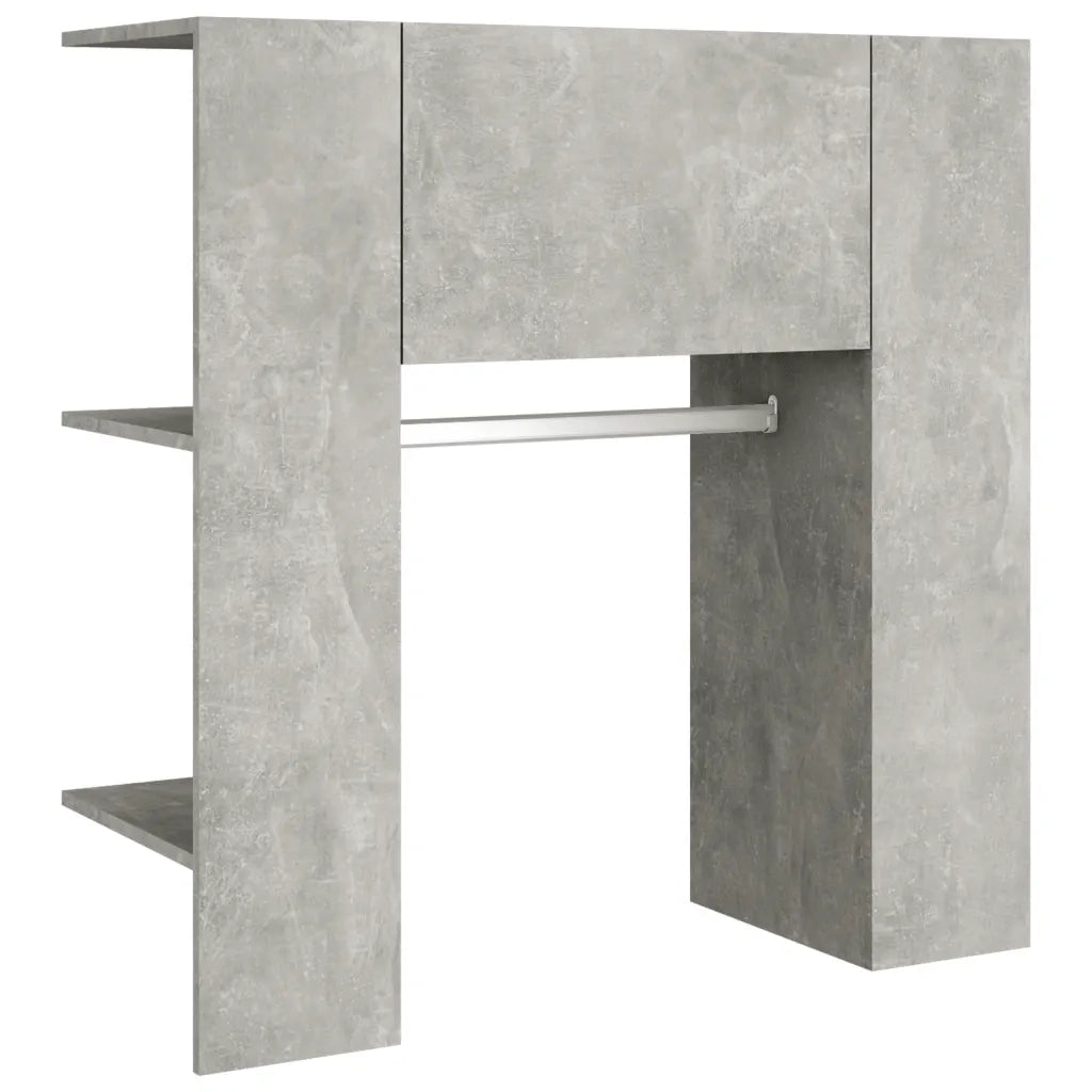 Armadio da ingresso moderno e salvaspazio 97,5 x 37 x 99 cm design elegante in legno composito grigio cemento 02_0047946