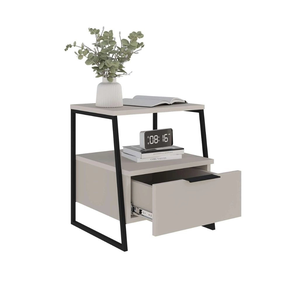 Comodino cashmere Pal 45x41x50 cm – Stile Moderno e Funzionalità in un Design Raffinato