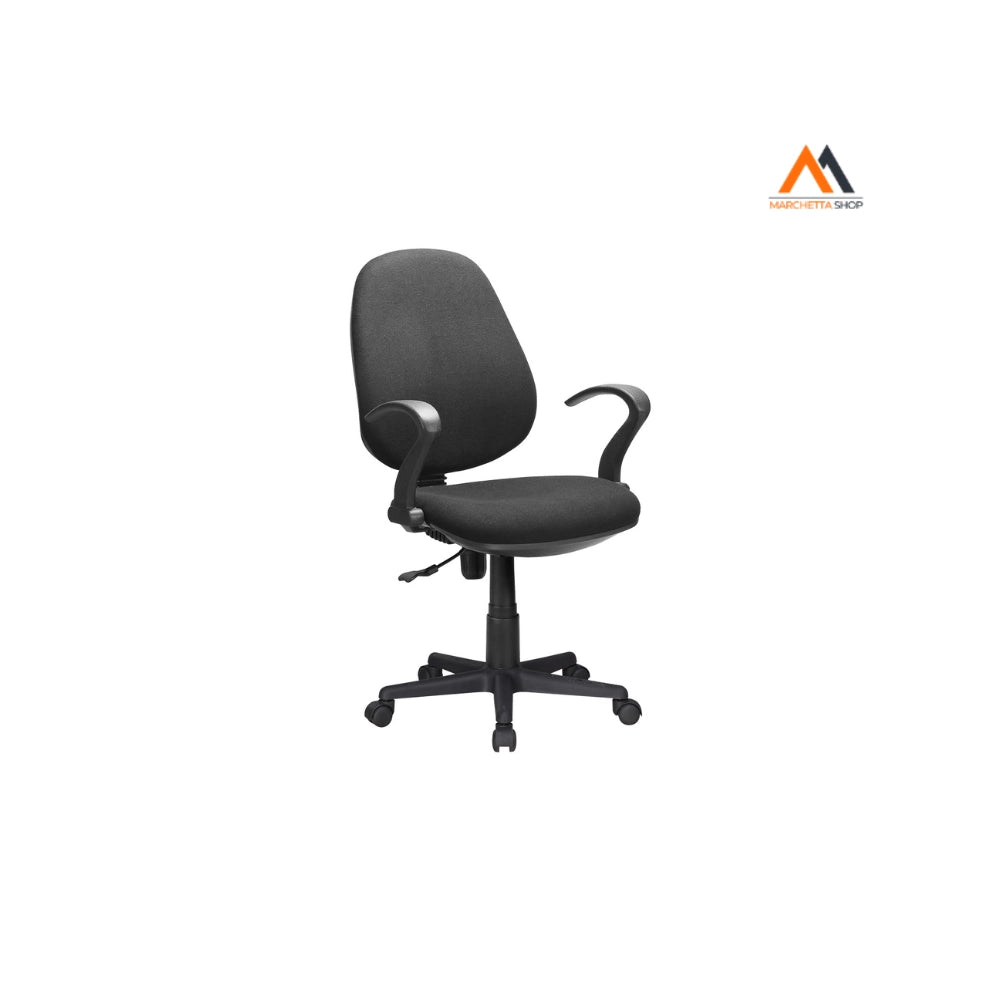 SEDIA DA UFFICIO nero - cm 60 x 58,5 x h. 90,5 / 102