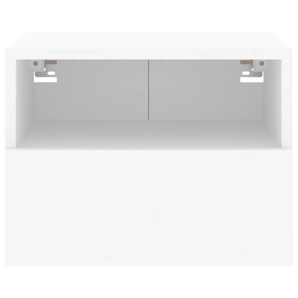 Mobili TV a Parete 2pz Bianchi 40x30x30 cm in Legno Multistrato 836841