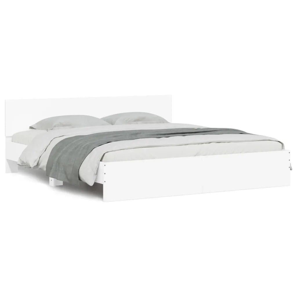 Giroletto con LED senza Materasso Bianco 180x200 cm