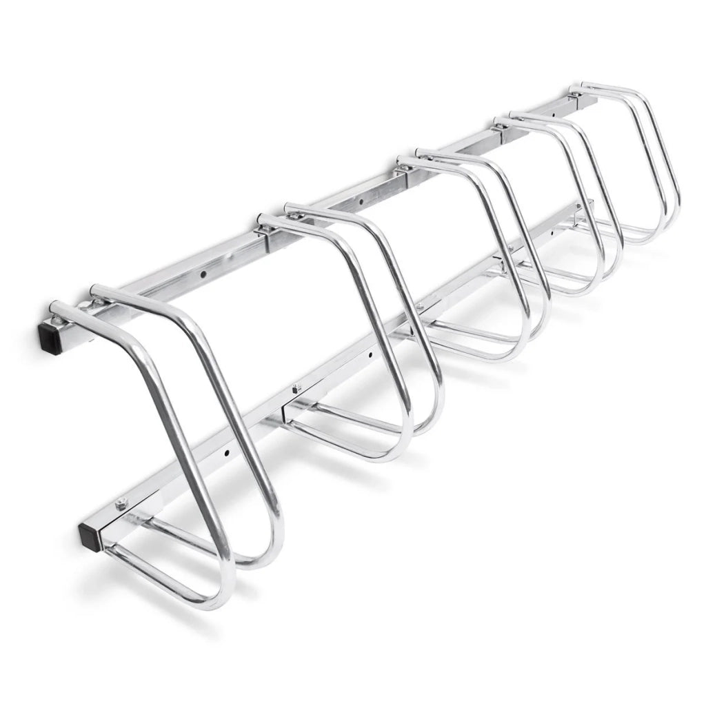 Sistema di deposito per biciclette rastrelliera basculante per 5 biciclette pratico garage montaggio a pavimento o a parete 3413004