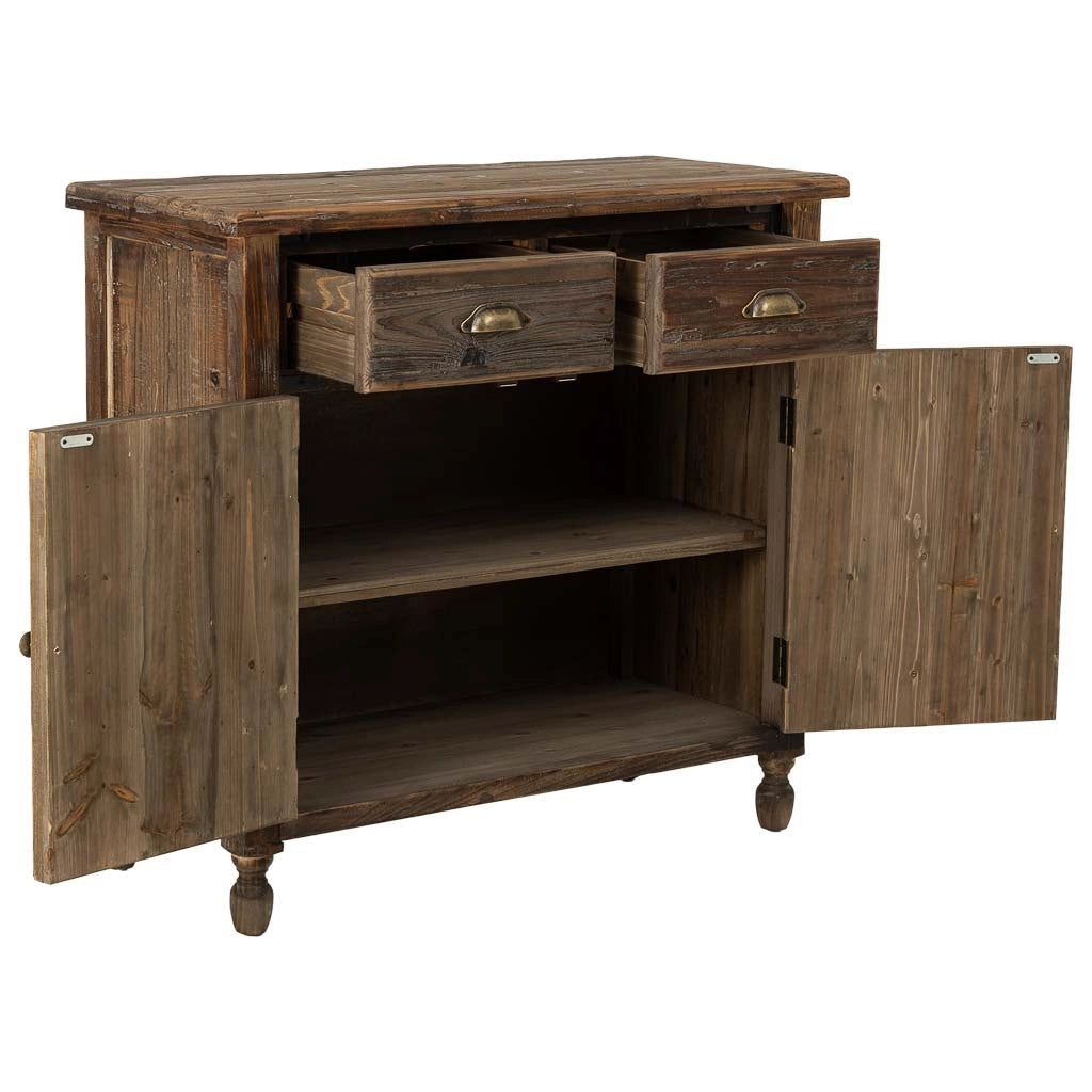 Credenza in legno con 2 ante e 2 cassetti 90x40x85h cm