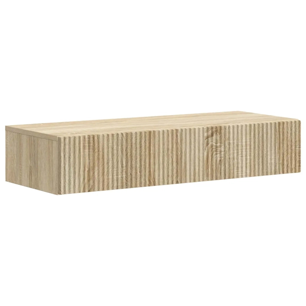 Tavolino da Parete Laterale Rovere Sonoma 87,5 x 34,5 x 17 cm