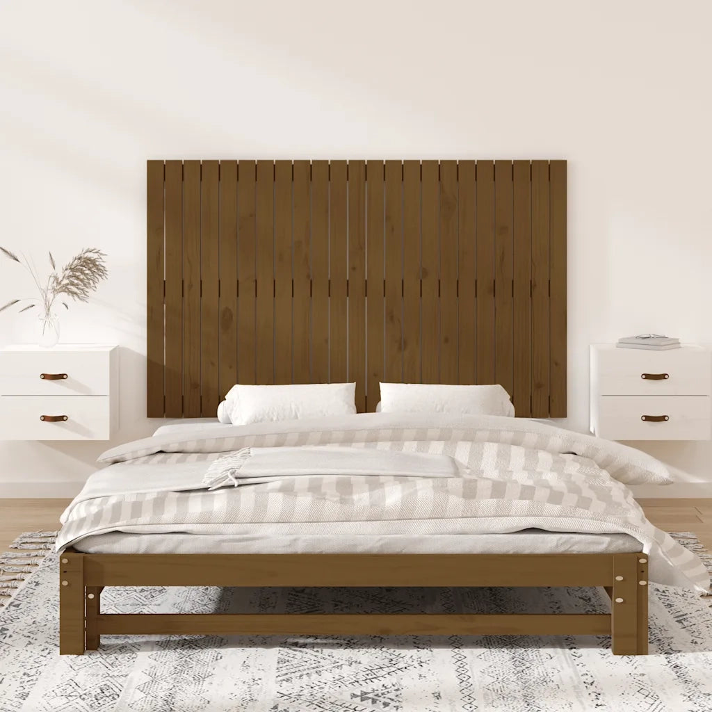Testiera da Parete Ambra 147x3x90 cm in Legno Massello di Pino 824896
