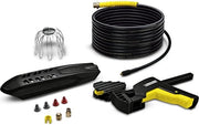 Rinforzatore di fognatura - Fognatura - Pulizia Fognatura - Kit per pulizia fognatura e drenaggio - 20m - Connettori a vite - Adatto per pompe ad alta pressione