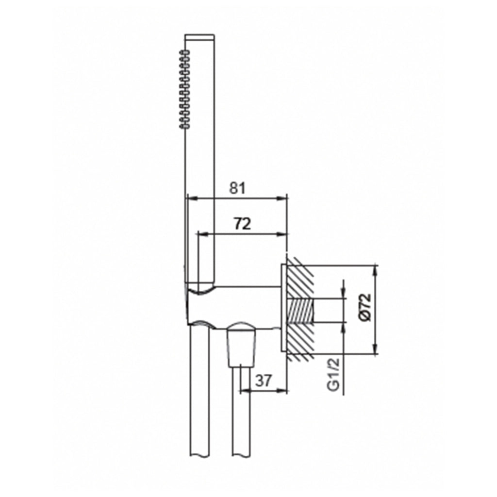 SINED Kit doccino a muro completo con miscelatore e doccetta in acciaio inox 316L con finitura Oro Rosa resistente alla corrosione per interni ed esterni modello LEVANTE
