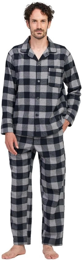 Set di Pigiami da Uomo in Flanella 100% Cotone, Comodo e Sostenibile