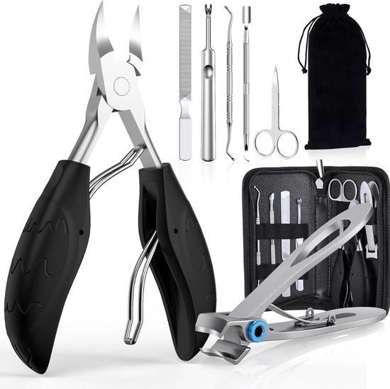 Set di Manicure - Tagliaunghie - Paio di Tagliaunghie - Set di Manicure - Callo dell'Unghia - Unghia Incrostata - Fischiatrice - Pennello per Unghie