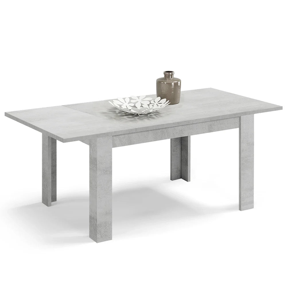 Tavolo allungabile da pranzo Cemento 110x70 fino a 150 cm modello N1 MADE IN ITALY design moderno ideale per cucina, soggiorno e sala da pranzo