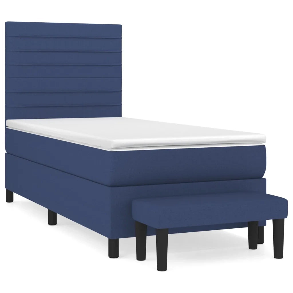 Giroletto a Molle con Materasso Blu 90x190 cm in Tessutocod mxl 123101