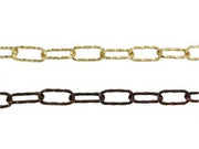 CATENA RITORTA PER LAMPADARI- - ø mm.3,5x45x20 in ferro ottonato - 10 mt
