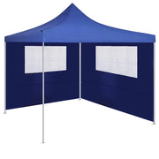 Parete con Finestre per Gazebo 4x2 m Blu CFW3572747