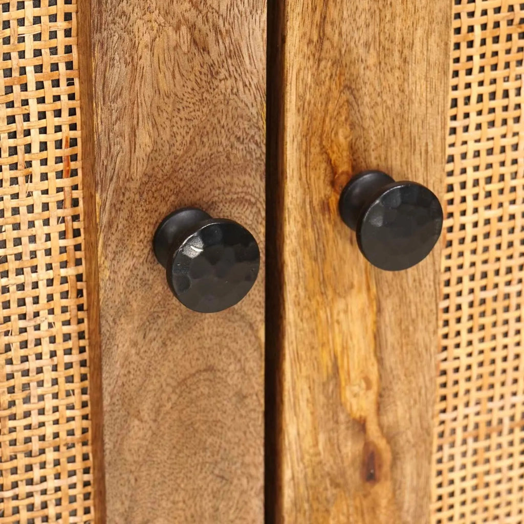 Set da Bagno | Armadio da bagno con porta 2 pz Marrone Legno di mango massello