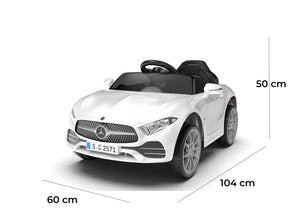 Macchina Elettrica per Bambini 12V con Licenza Mercedes CLS Small Bianco